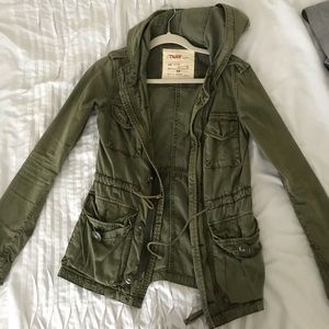Aritzia green military trooper jacket